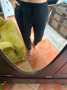 Old Navy Black Elastic Drawstring Dressy Jogger Pants